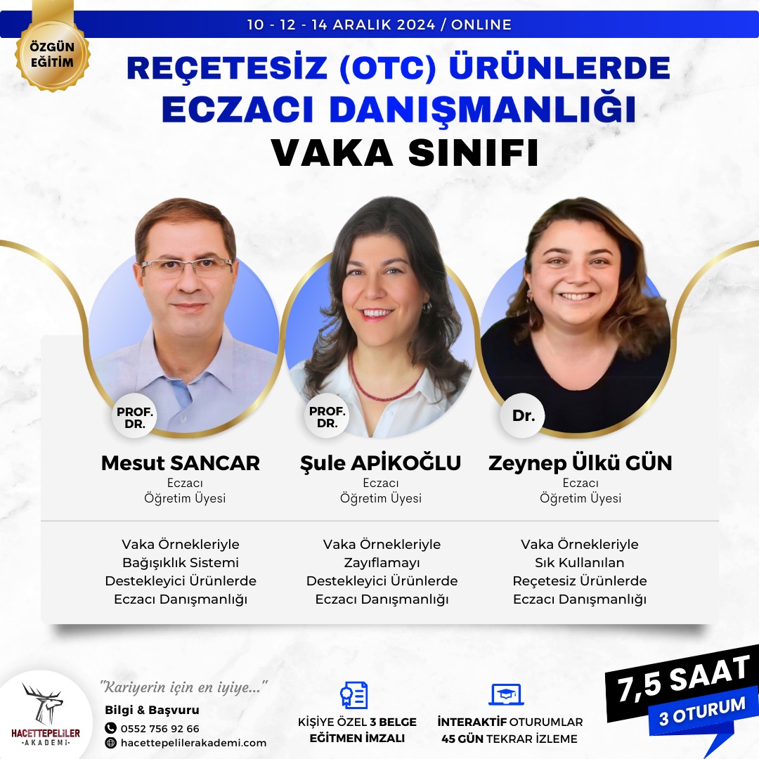 Reçetesiz (OTC) Ürünlerde Eczacı Danışmanlığı Vaka Sınıfı